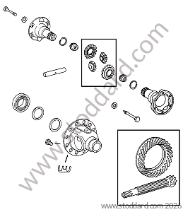 DIFFERENTIAL / SECONDARY SHAFT / DIFFERENTIAL BEARING / GEARBOX BELL for Porsche 911 65-69 &bull; 1968 &bull; 2.0T &bull; Coupe &bull; Manual Gearbox, 4 Speed