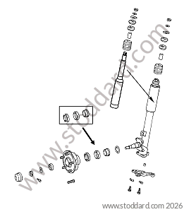 SHOCK ABSORBER STRUT for Porsche 911 65-69 &bull; 1965 &bull; 2.0L &bull; Coupe &bull; Manual Gearbox, 5 Speed