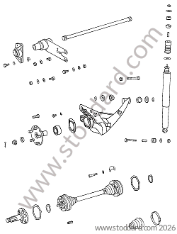REAR SHOCK ABSORBER / CARDAN JOINT / REAR HUB / REAR BEARING for Porsche 911 65-69 &bull; 1969 &bull; 2.0T &bull; Coupe &bull; Manual Gearbox, 4 Speed