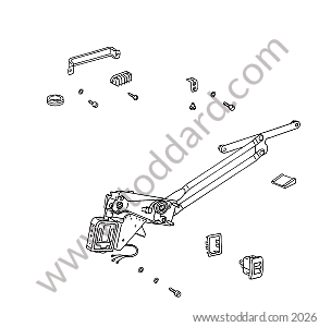 WINDOW MECHANISM / SWITCH / SCREW / SUPPORT for Porsche 912 &bull; 1966 &bull; 912 1.6 &bull; Coupe &bull; Manual Gearbox, 4 Speed