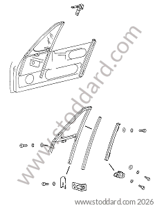 911 TARGA DOOR WINDOW SURROUND / WINDOW SEAL for Porsche 911 65-69 &bull; 1967 &bull; 2.0L &bull; Targa &bull; Manual Gearbox, 5 Speed