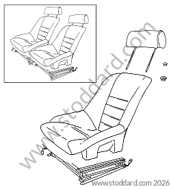 SPORTS SEAT for Porsche 911 74-77 + 912E &bull; 1975 &bull; 2.7S &bull; Coupe &bull; Automatic Gearbox