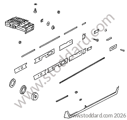 ASHTRAY / INSTRUMENT PANEL MOULDING / COVER / STRIP / SCREW / NUT (Left-hand drive) for Porsche 911 65-69 &bull; 1965 &bull; 2.0L &bull; Coupe &bull; Manual Gearbox, 5 Speed