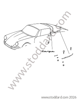 TARGA MONOGRAM AND MOULDING  for Porsche 911 65-69 &bull; 1969 &bull; 2.0E &bull; Targa &bull; Manual Gearbox, 5 Speed