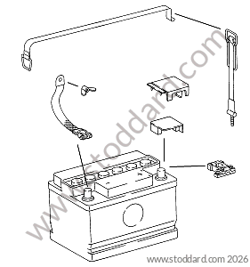BATTERY BRAID / TERMINAL / BATTERY STRAP for Porsche 911 65-69 &bull; 1969 &bull; 2.0T &bull; Coupe &bull; Manual Gearbox, 4 Speed