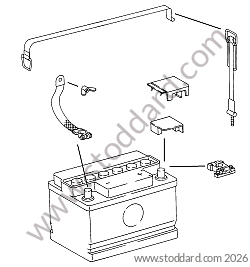 BATTERY BRAID / TERMINAL / BATTERY STRAP for Porsche 911 65-69 &bull; 1969 &bull; 2.0T &bull; Coupe &bull; Manual Gearbox, 4 Speed