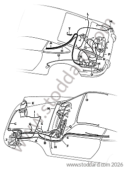 FAISCEAU DE CABLES DU VEHICULE for Porsche 912 &bull; 1966 &bull; 912 1.6 &bull; Coupe &bull; Manual Gearbox, 4 Speed