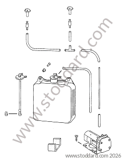 WINDSCREEN WASHER / WINDSCREEN WASHER JAR / WINDSCREEN WASHER PUMP / WINDSCREEN WASHER NOZZLE for Porsche 912 &bull; 1966 &bull; 912 1.6 &bull; Coupe &bull; Manual Gearbox, 4 Speed