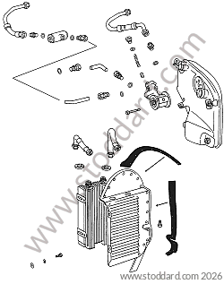 OIL RADIATOR / THERMOSTAT for Porsche 911 70-73 &bull; 1971 &bull; 2.2S &bull; Coupe &bull; Manual Gearbox, 5 Speed