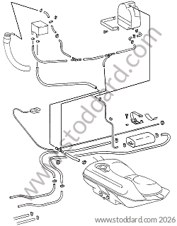 FUEL TANK DE-AIRING for Porsche 911 70-73 &bull; 1972 &bull; 2.4S &bull; Coupe &bull; Manual Gearbox, 4 Speed
