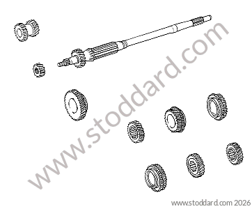 GEARBOX PINIONS / PRIMARY SHAFT for Porsche 911 70-73 &bull; 1970 &bull; 2.2T &bull; Targa &bull; Manual Gearbox, 4 Speed