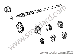 GEARBOX PINIONS / PRIMARY SHAFT for Porsche 911 70-73 &bull; 1972 &bull; 2.4T-E &bull; Targa &bull; Manual Gearbox, 4 Speed