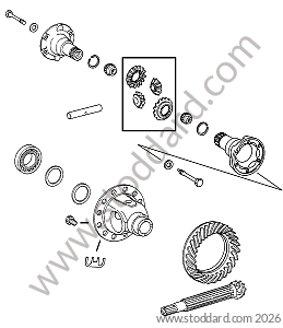DIFFERENTIAL / SECONDARY SHAFT / DIFFERENTIAL BEARING / GEARBOX BELL for Porsche 911 70-73 &bull; 1970 &bull; 2.2E &bull; Coupe &bull; Manual Gearbox, 5 Speed