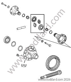 DIFFERENTIAL / SECONDARY SHAFT / DIFFERENTIAL BEARING / GEARBOX BELL for Porsche 911 70-73 &bull; 1970 &bull; 2.2T &bull; Targa &bull; Manual Gearbox, 5 Speed