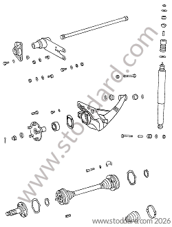 REAR AXLE for Porsche 911 70-73 &bull; 1970 &bull; 2.2T &bull; Coupe &bull; Manual Gearbox, 4 Speed