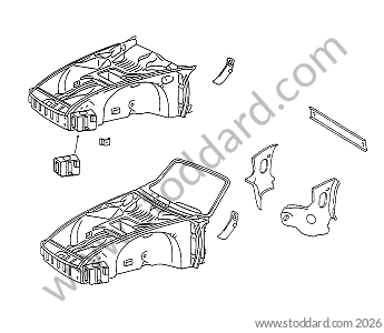 COMPLETE FRONT PART / BATTERY TRAY for Porsche 911 70-73 &bull; 1972 &bull; 2.4T-E &bull; Coupe &bull; Manual Gearbox, 4 Speed