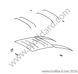 INTERIOR EQUIPMENT ROOF for Porsche 911 70-73 &bull; 1972 &bull; 2.4S &bull; Coupe &bull; Manual Gearbox, 4 Speed