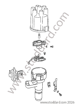 MAGNETTI MARELLI IGNITION HEAD / MAGNETTI MARELLI IGNITION ROTOR / MAGNETTI MARELLI PLATINUM SCREW for Porsche 911 70-73 &bull; 1972 &bull; 2.4T-E &bull; Coupe &bull; Manual Gearbox, 4 Speed