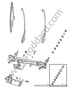 WINDSCREEN WIPER SYSTEM for Porsche 911 70-73 &bull; 1973 &bull; 2.7 Rs &bull; Coupe &bull; Manual Gearbox, 5 Speed