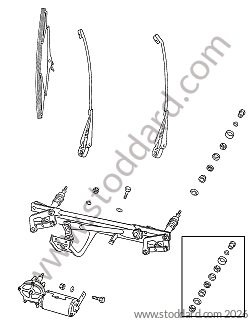 WINDSCREEN WIPER SYSTEM for Porsche 911 70-73 &bull; 1973 &bull; 2.7 Rs &bull; Coupe &bull; Manual Gearbox, 5 Speed