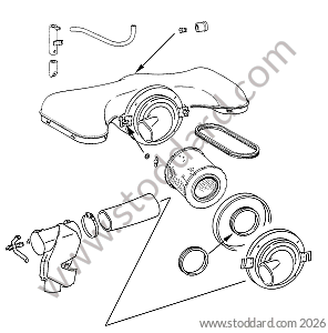 AIR CLEANER REGULATOR HOUSING for Porsche 911 74-77 + 912E &bull; 1974 &bull; 2.7 Carrera &bull; Coupe &bull; Manual Gearbox, 4 Speed
