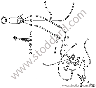 FUEL SUPPLY SYSTEM FOR MECHANICAL INJECTION for Porsche 911 74-77 + 912E &bull; 1974 &bull; 2.7 Carrera &bull; Coupe &bull; Manual Gearbox, 4 Speed