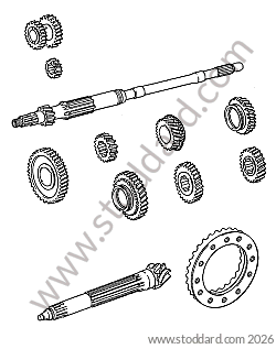 4-SPEED GEARBOX / PRIMARY SHAFT / SECONDARY SHAFT for Porsche 911 74-77 + 912E &bull; 1977 &bull; 2.7 &bull; Coupe &bull; Manual Gearbox, 4 Speed