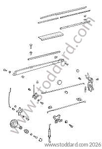 INSTALLATION PARTS FOR DOOR for Porsche 911 74-77 + 912E &bull; 1976 &bull; 912E &bull; Coupe &bull; Manual Gearbox, 5 Speed