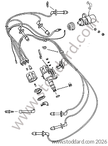 IGNITION COIL / COMPLETE IGNITION HARNESS / ROTOR / IGNITIONIST / SPARK PLUG / IGNITION CUTTER for Porsche 911 74-77 + 912E &bull; 1974 &bull; 2.7S &bull; Coupe &bull; Manual Gearbox, 4 Speed