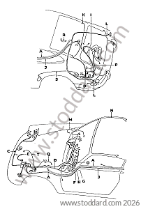 VEHICLE WIRING HARNESS for Porsche 911 74-77 + 912E &bull; 1976 &bull; 912E &bull; Coupe &bull; Manual Gearbox, 5 Speed