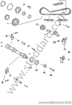 TIMING CHAIN / TIMING SPROCKET / ROCKER GEAR / CHAIN TENSIONER for Porsche 911 78-83 &bull; 1978 &bull; 3.0Sc &bull; Coupe &bull; Manual Gearbox, 5 Speed