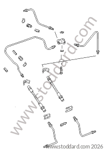 BRAKE LINES REAR for Porsche 911 78-83 &bull; 1978 &bull; 3.0Sc &bull; Coupe &bull; Manual Gearbox, 5 Speed
