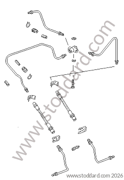 BRAKE LINES REAR for Porsche 911 78-83 &bull; 1978 &bull; 3.0Sc &bull; Coupe &bull; Manual Gearbox, 5 Speed