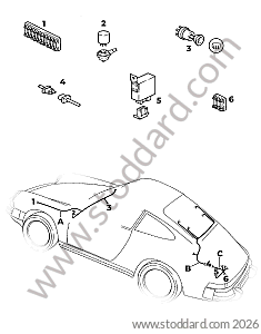 WINDSHIELD / REAR WINDOW HEATER WIRING HARNESS for Porsche 911 78-83 &bull; 1978 &bull; 3.0Sc &bull; Coupe &bull; Manual Gearbox, 5 Speed