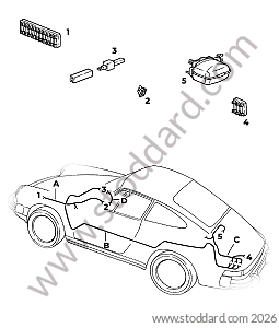 REAR WIPER CABLE HARNESS for Porsche 911 78-83 &bull; 1978 &bull; 3.0Sc &bull; Coupe &bull; Manual Gearbox, 5 Speed