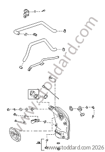 ENGINE LUBRICATION OIL TANK LINES for Porsche 911 Turbo + 965 &bull; 1987 &bull; 3.3 Turbo &bull; Coupe &bull; Manual Gearbox, 4 Speed