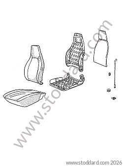 NON-SPORTS SEAT TRIM AND STRUCTURE for Porsche 911 Turbo + 965 &bull; 1984 &bull; 3.3 Turbo &bull; Coupe &bull; Manual Gearbox, 4 Speed