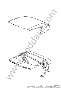 CONVERTIBLE TOP CONVERTIBLE TOP FRAME ELECTRICALLY ADJUSTABLE for Porsche 911 87-89 &bull; 1987 &bull; 3.2 G50 &bull; Cabrio &bull; Manual Gearbox, 5 Speed