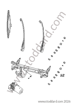 WINDSCREEN WIPER SYSTEM for Porsche 911 84-86 &bull; 1985 &bull; 3.2 &bull; Coupe &bull; Manual Gearbox, 5 Speed