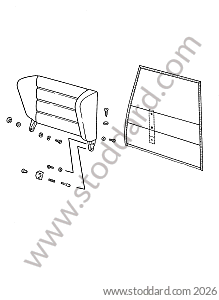 SEAT BACK for Porsche 911 87-89 &bull; 1987 &bull; 3.2 G50 &bull; Coupe &bull; Manual Gearbox, 5 Speed