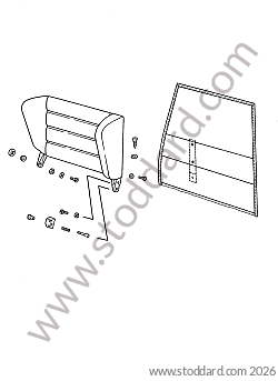SEAT BACK for Porsche 911 87-89 &bull; 1987 &bull; 3.2 G50 &bull; Coupe &bull; Manual Gearbox, 5 Speed