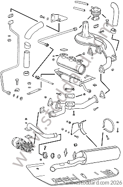 EXHAUST MANIFOLD / EXHAUST GASKET / TURBO FOR USA AND JAPAN for Porsche 911 Turbo + 965 &bull; 1976 &bull; 3.0 Turbo &bull; Coupe &bull; Manual Gearbox, 4 Speed