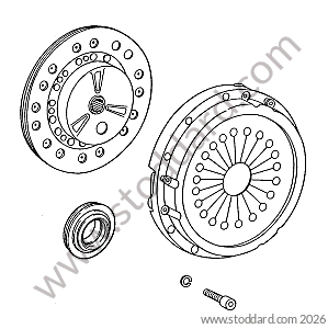 CLUTCH / CLUTCH DISC / CLUTCH MECHANISM / CLUTCH BEARING for Porsche 911 Turbo + 965 &bull; 1975 &bull; 3.0 Turbo &bull; Coupe &bull; Manual Gearbox, 4 Speed