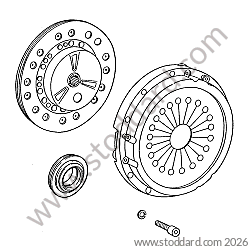 CLUTCH / CLUTCH DISC / CLUTCH MECHANISM / CLUTCH BEARING for Porsche 911 Turbo + 965 &bull; 1976 &bull; 3.0 Turbo &bull; Coupe &bull; Manual Gearbox, 4 Speed