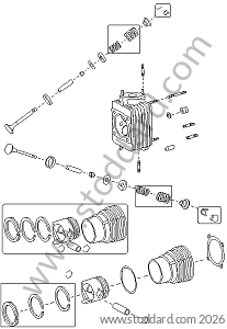 VALVE / CYLINDER HEAD / RING / CYLINDER HEAD GASKET / VALVE SPRING / VALVE GUIDE for Porsche 914 &bull; 1970 &bull; 914/6 &bull; Manual Gearbox, 5 Speed