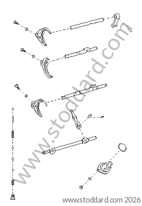 GEARBOX SHAFTS AND SELECTOR FORKS for Porsche 914 &bull; 1970 &bull; 914/6 &bull; Manual Gearbox, 5 Speed