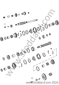 PINIONS AND SHAFTS for Porsche 914 &bull; 1970 &bull; 914/6 &bull; Automatic Gearbox