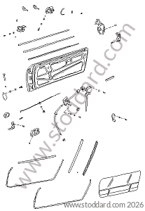 DOOR / WINDOW MECHANISM / DOOR SEAL for Porsche 914 &bull; 1970 &bull; 914/6 &bull; Manual Gearbox, 5 Speed