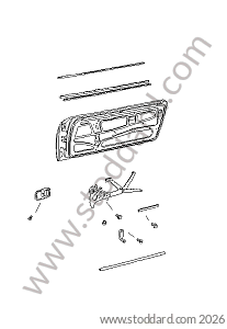 DOOR / WINDOW MECHANISM / DOOR SEAL for Porsche 914 &bull; 1973 &bull; 914/4 2.0 &bull; Manual Gearbox, 5 Speed