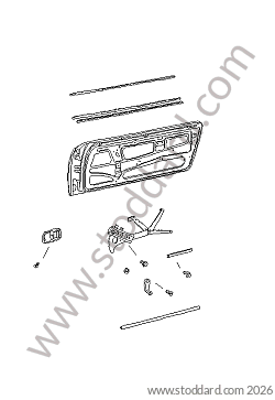 DOOR / WINDOW MECHANISM / DOOR SEAL for Porsche 914 &bull; 1973 &bull; 914/4 2.0 &bull; Manual Gearbox, 5 Speed